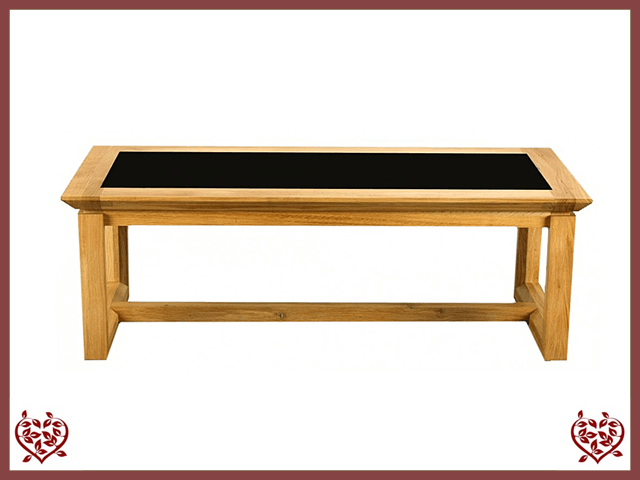 COFFEE TABLE / GLAZED TOP ~ TEMPLE COLLECTION - Paul Martyn Furniture