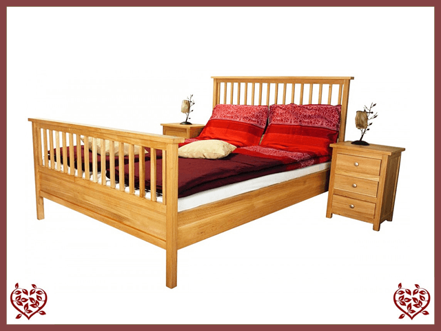 ELEGANCE OAK BED – HIGH FOOTBOARD | Paul Martyn Furniture UK