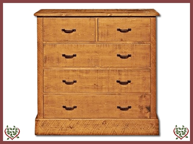 RUSTIQUE 2 OVER 3 CHEST OF DRAWERS | Paul Martyn Furniture UK