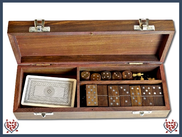 Multi Game Set - Cribbage, Dominos, Dice & Cards | Traditional Games