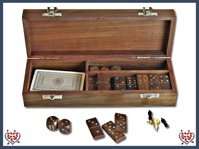 Multi Game Set - Cribbage, Dominos, Dice & Cards | Traditional Games