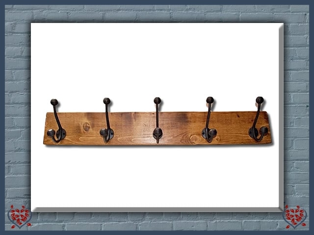 COAT HOOKS ~ BEEHIVE STYLE ON ANTIQUE TIMBER | Hooks