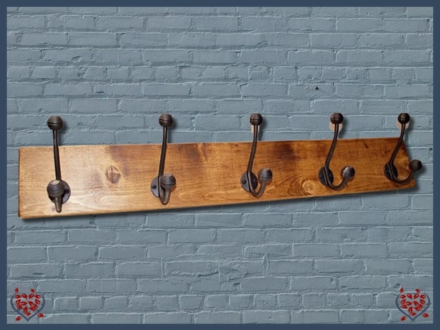COAT HOOKS ~ BEEHIVE STYLE ON ANTIQUE TIMBER | Hooks