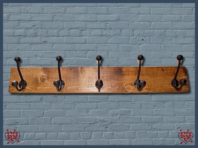 COAT HOOKS ~ BEEHIVE STYLE ON ANTIQUE TIMBER | Hooks