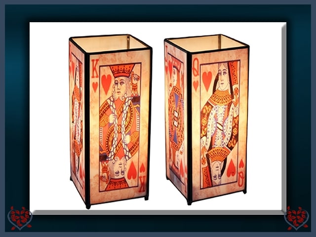 PLAYING CARDS 'KINGS' ~ SQUARE LAMP | Lighting