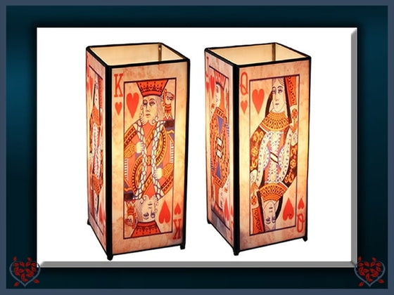 PLAYING CARDS 'KINGS' ~ SQUARE LAMP | Lighting