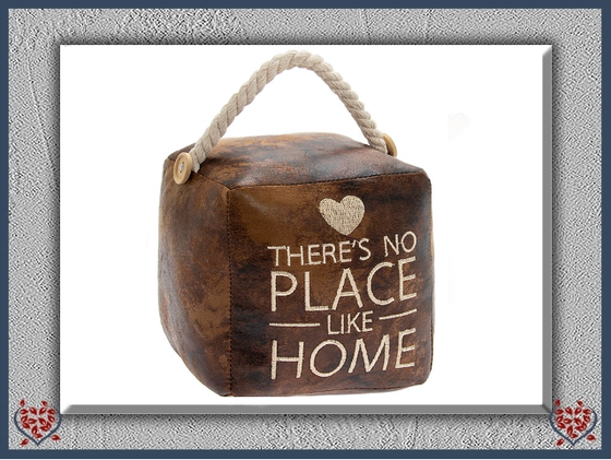 FAUX LEATHER DOORSTOP - LIKE HOME | Door Stops & Draught Excluders - Paul Martyn Interiors
