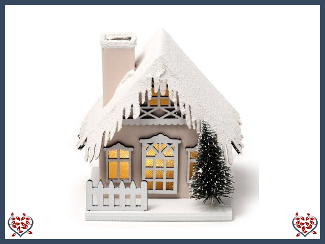 SNOW COVERED LED CHRISTMAS HOUSE - Paul Martyn Interiors