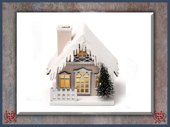 SNOW COVERED LED CHRISTMAS HOUSE - Paul Martyn Interiors