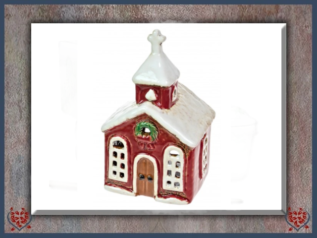 CERAMIC CHRISTMAS CHURCH TEALIGHT | China, Glass and Ceramics