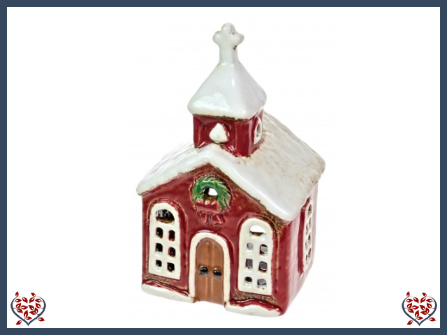 CERAMIC CHRISTMAS CHURCH TEALIGHT | China, Glass and Ceramics