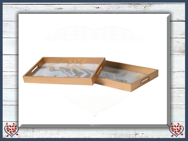 GOLD SWIRL RECTANGULAR TRAYS | Kitchenware - Paul Martyn Interiors