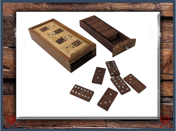 TWO TONE DOMINOS BOX | Traditional Games