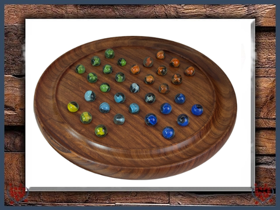 SOLITAIRE WITH MULTICOLOUR MARBLES | Traditional Games - Paul Martyn Interiors