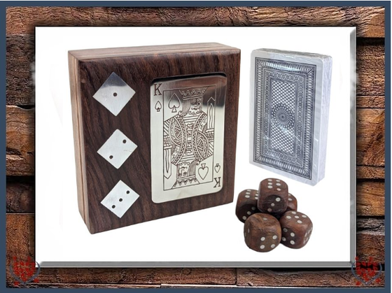 KING CARD & DICE BOX | Traditional Games