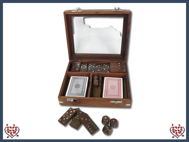 CARDS, DICE & DOMINOES IN BOX | Traditional Games - Paul Martyn Interiors