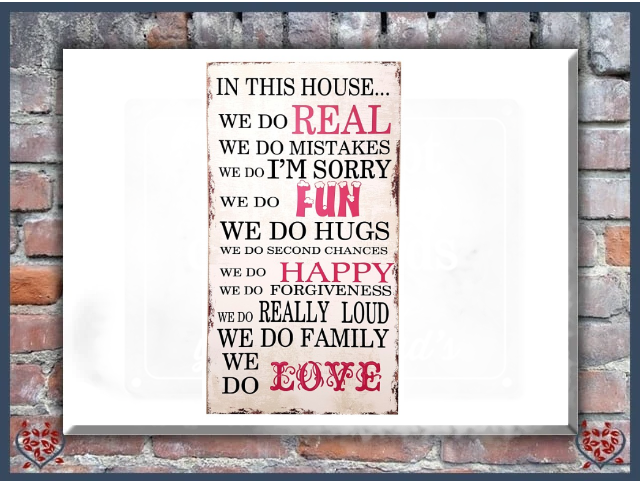 IN THIS HOUSE ~ WOODEN SIGN |  Wall Decor - Paul Martyn Interiors
