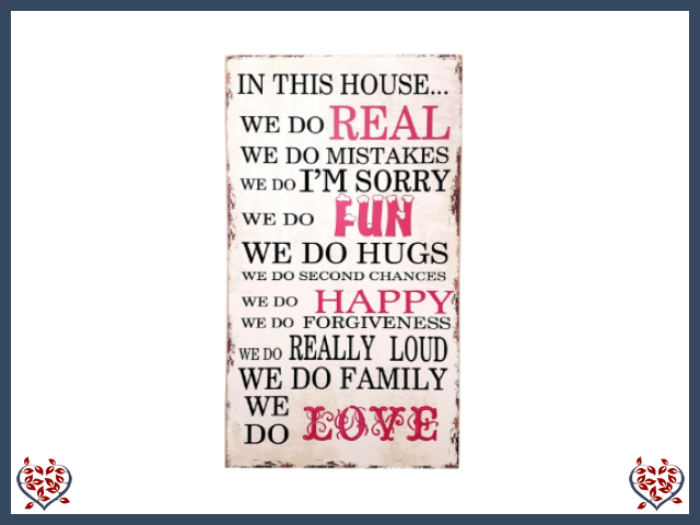 IN THIS HOUSE ~ WOODEN SIGN |  Wall Decor - Paul Martyn Interiors
