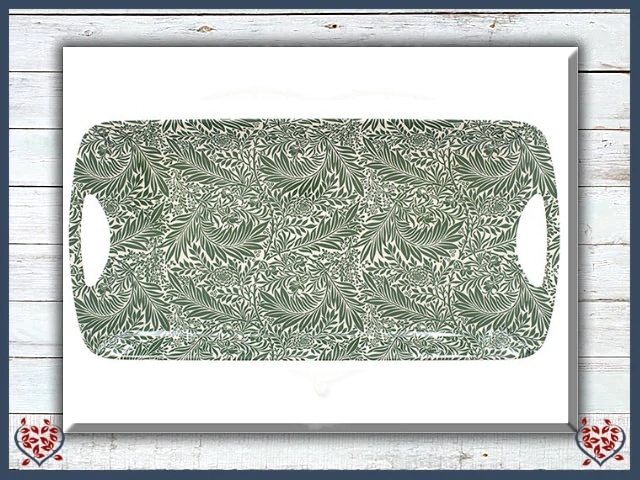WILLIAM MORRIS LARKSPUR LEAVES SANDWICH TRAY | Kitchenware - Paul Martyn Interiors