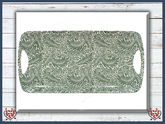 WILLIAM MORRIS LARKSPUR LEAVES SANDWICH TRAY | Kitchenware - Paul Martyn Interiors