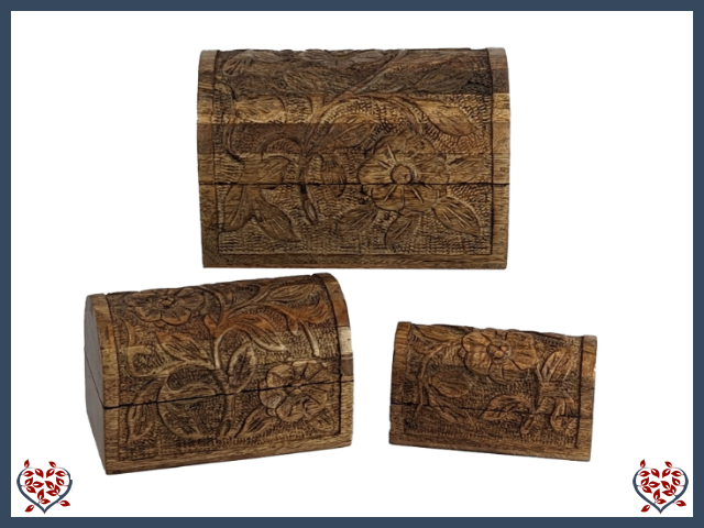 FLOWER DOMED BOXES - WOODEN BOX | Wooden Boxes & Bowls