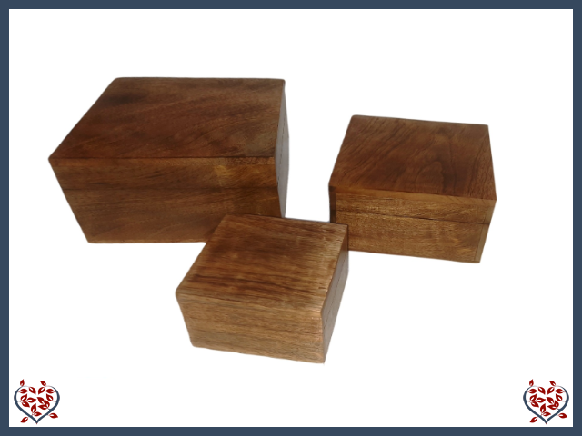 PLAIN SQUARE BOX - WOODEN BOX | Wooden Boxes & Bowls - Paul Martyn Interiors