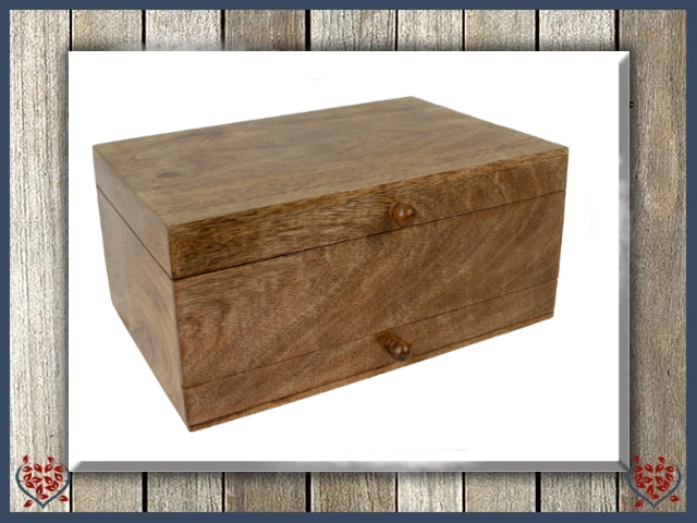 MANGO WOOD LARGE PLAIN VANITY BOX | Wooden Boxes & Bowls - Paul Martyn Interiors