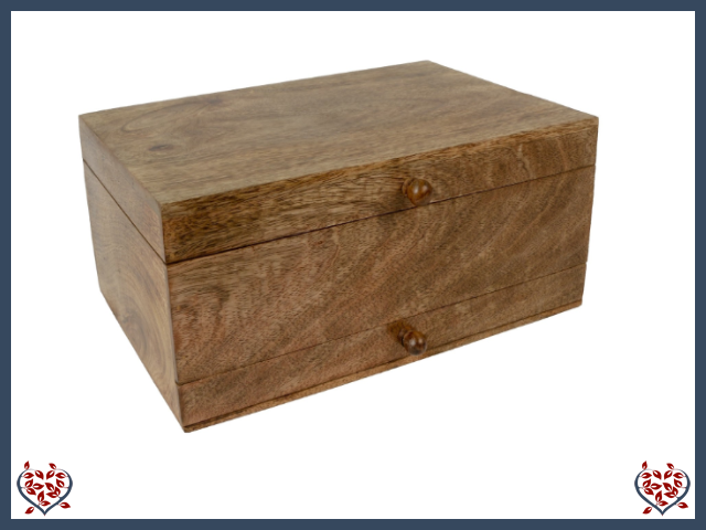 MANGO WOOD LARGE PLAIN VANITY BOX | Wooden Boxes & Bowls - Paul Martyn Interiors