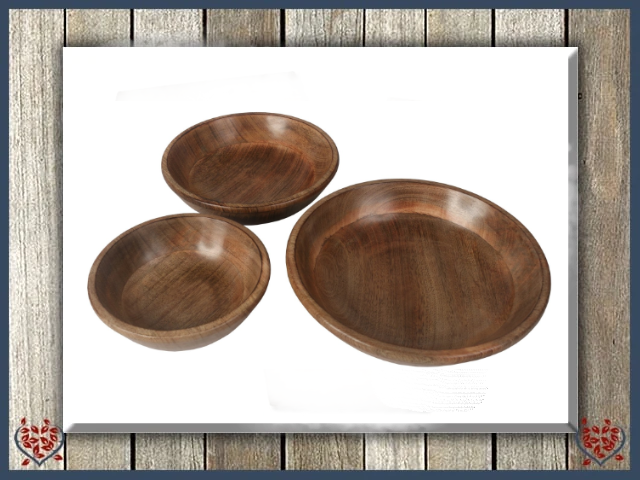 MANGO WOOD ROUND BOWLS - WOODEN BOWLS | Wooden Boxes & Bowls