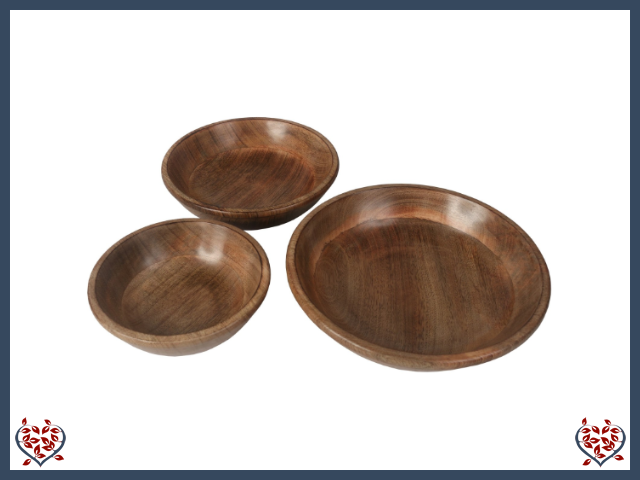 MANGO WOOD ROUND BOWLS - WOODEN BOWLS | Wooden Boxes & Bowls