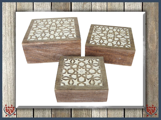 BURNT WHITE FINISH BOX - WOODEN BOX | Wooden Boxes & Bowls - Paul Martyn Interiors