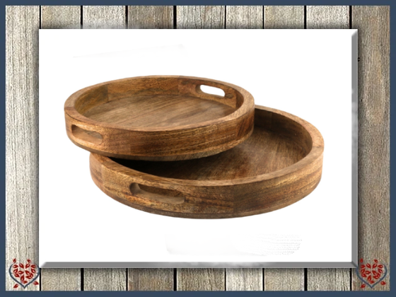 PLAIN CIRCULAR TRAY | Wooden Boxes & Bowls - Paul Martyn Interiors