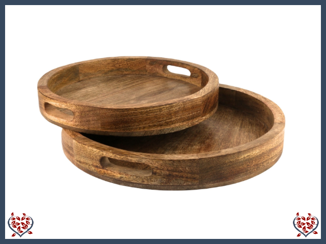PLAIN CIRCULAR TRAY | Wooden Boxes & Bowls - Paul Martyn Interiors