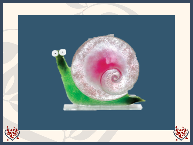 SNAIL ~ SMALL (PINK) | Nobile Glass Animal