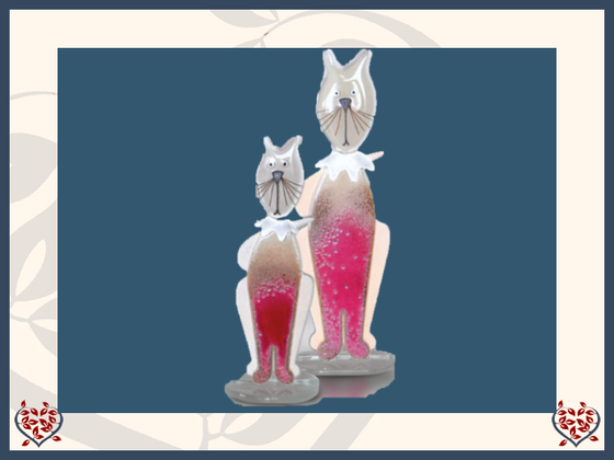 CAT ~ PINK (LARGE) | Nobile Glass Animal