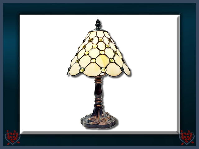 TIFFANY TABLE LAMP ~ CREAM (SML) | Lighting