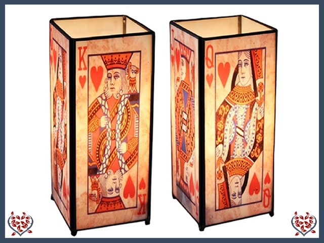 PLAYING CARDS 'KINGS' ~ SQUARE LAMP | Lighting