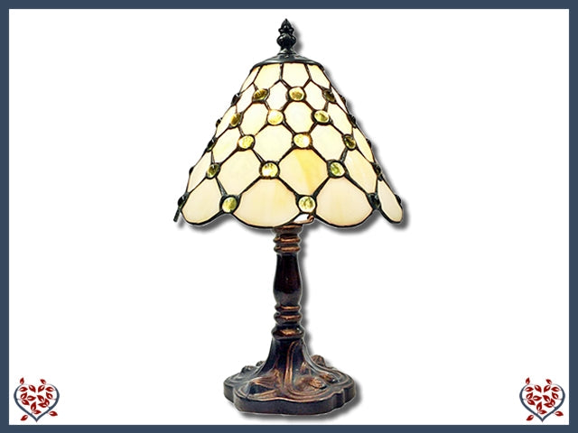 TIFFANY TABLE LAMP ~ CREAM (SML) | Lighting