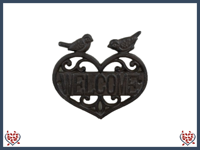 HEART WELCOME ~ METAL SIGN | Wall Decor - Paul Martyn Interiors