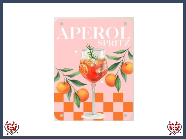 APEROL SPRITZ ~ METAL SIGN | Wall Decor - Paul Martyn Interiors