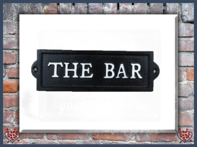 THE BAR ~ METAL SIGN | Wall Decor - Paul Martyn Interiors