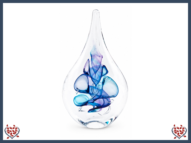 CRYSTAL DROP PAPERWEIGHT (BLUE) | Nobile Glass