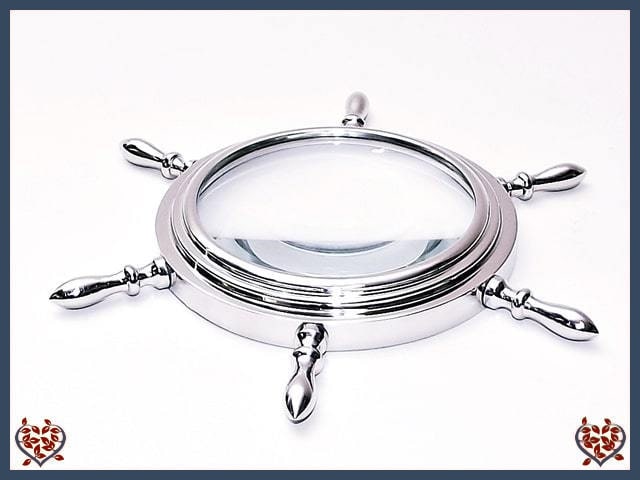 SHIPS WHEEL MAGNIFYING GLASS | Men's Gifts - Paul Martyn Interiors