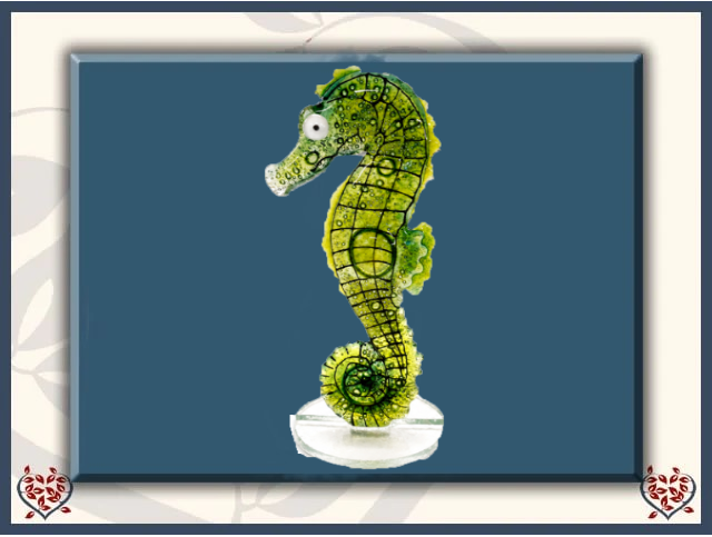 SEAHORSE (GREEN) | Nobile Glass Animal