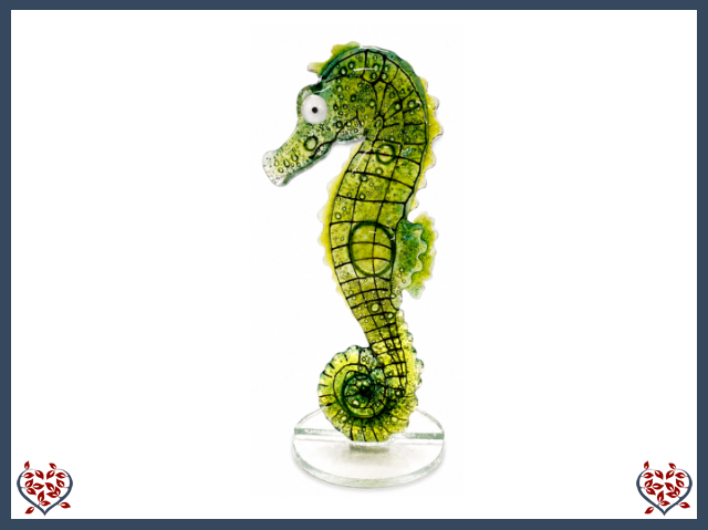 SEAHORSE (GREEN) | Nobile Glass Animal