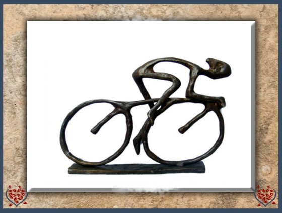 RACING CYCLIST ~ METAL FIGURINE | Figurine - Paul Martyn Interiors