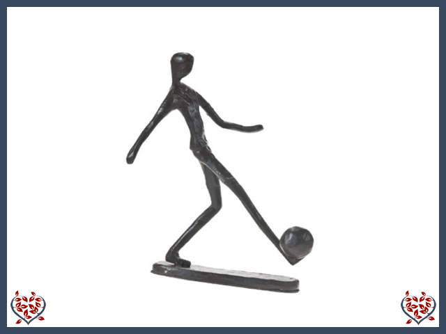 FOOTBALLER ~ METAL FIGURINE | Figurine - Paul Martyn Interiors