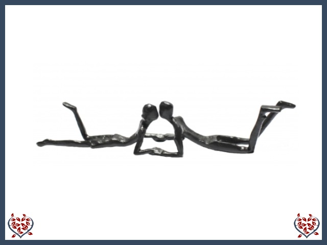 COUPLE IN THE PARK ~ METAL FIGURINE | Figurine - Paul Martyn Interiors