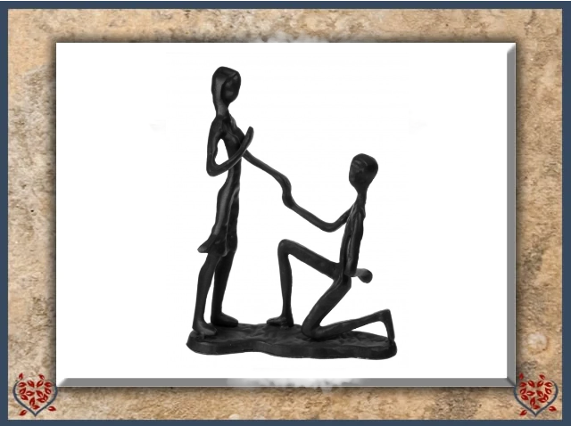 THE PROPOSAL ~ METAL FIGURINE | Figurine - Paul Martyn Interiors