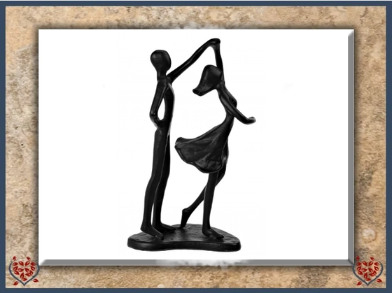 COUPLE DANCING ~ METAL FIGURINE | Figurine - Paul Martyn Interiors
